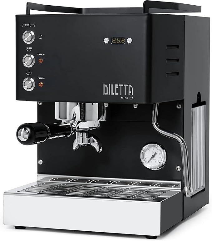 Diletta Mio Espresso Machine (Black) and Eureka Mignon Notte Grinder Bundle