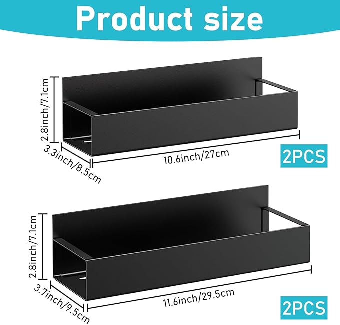 4 Pcs Magnetic Spray Can Holder, Magnet Toolbox Holder, Wall Mounted Spray Bottle Rack, Mechanic Paint Can Organizer, Tool Box Storage Rack for Garage Home Workspace (Black)