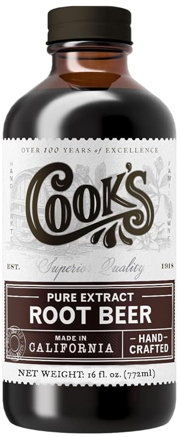 Cook's, Root Beer Extract Flavoring, For Root Beer Making and Baking, 16 Ounce