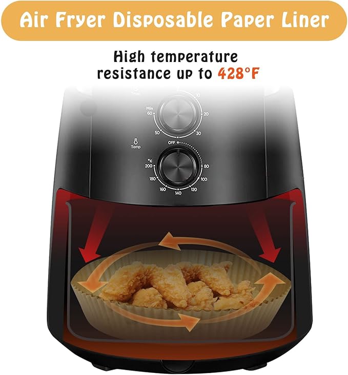 200 Pcs Air Fryer Liners - Disposable Parchment Paper Sheets for Ninja Air Fryer AF101 & AF150 XL