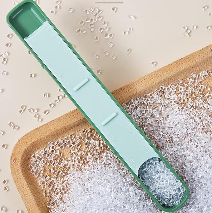 11 Pieces Measuring Cups and Spoons set, Includes 10 Stackable Measuring Cup with Lid and 1 Adjustable Measuring Spoon for Liquid and Dry, Kitchen Cooking & Baking, Blue