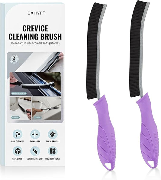 SXhyf Crevice Cleaning Brush - Grout Scrub Brush, House Cleaning Supplies, Gap Cleaning Tools, Home Essentials, Gifts for Women Men, Hard Bristle Crevice Cleaner Brush for Household Use, Bathroom