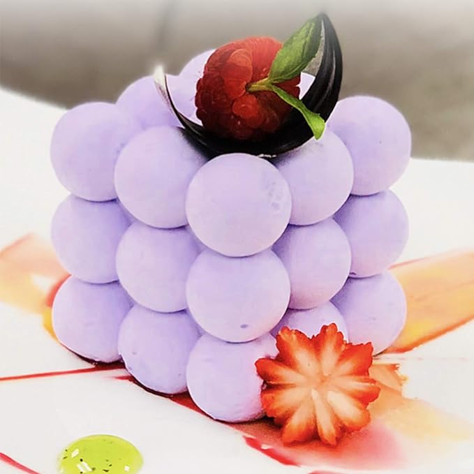 OCPO KITCHEN Bubble Silicone Baking Mold, Silicone Candle Mold, French Dessert Molds for Mousse Cake Pastry Chocolate Pudding Jelly Cheesecake Ice Cream, Cube Shape (6-Cavity)