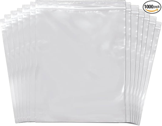 SNL | 8" X 10" - 2 MIL - 1,000 Bags | Large | Strong | Zipper Lock Reclosable, Clear, Disposable, Plastic Bags, For Food and Storage