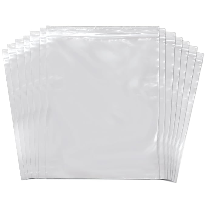 SNL Quality Zipper Lock Reclosable Clear Disposable Plastic Bags, Strong | 8" X 10" - 2 MIL - 100 Bags