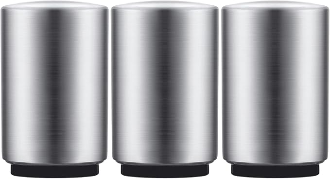 3PCS Premium Automatic Beer Bottle Opener, Magnet Stainless Steel Push Down Off Soda Lid Open Magnetic Catching No Damage Caps, Portable Pop the Top Bar Tools for Home Wine Accessories Picnic Camping