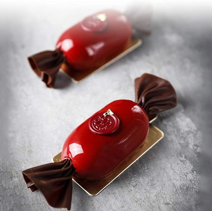 OCPO KITCHEN Pillow Silicone Mold for Baking Mousse Cake, 3D Silicone Baking Molds for Baking Cakes French Dessert Pastry Chocolate Cake Decoration Mold, 3D Pillow Shape (8-Cavity)