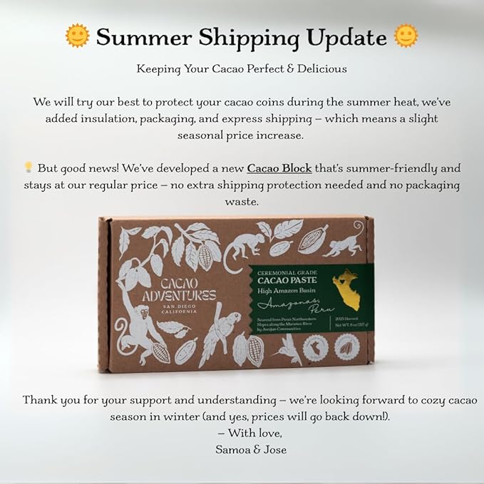 Cacao Adventures Ceremonial Grade CacaoDairy Free & Vegan | Unsweetened | Ethically sourced and sustainably grown | Vegan Peruvian Cacao Ceremonies, 1 Pound (Pack of 1)