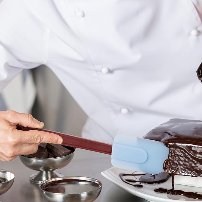 Flexible Rubber Spatulas 5PCS, Silicone Spatula Set, Soft Rubber Spatula Scraper 9.5 Inches, Commercial Spatula, Silicone Rubber Spatula Set Resistant to 500℉ (5 Scrapers 9.5")