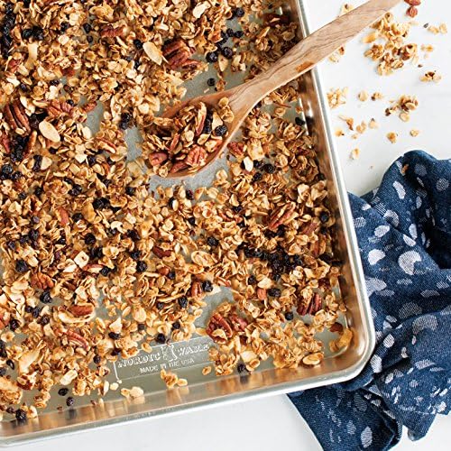 Nordic Ware Naturals Half Sheet - USA Made Aluminum Commercial Quality Sheet Pan for Baking or Roasting, Encapsulated Galvanized Steel Rim Prevents Warping, 2-Pack