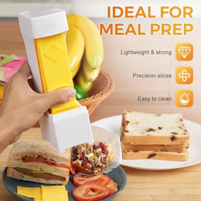 Butter Cutter, One-Click Butter Cutter,2025 NEW Single-Stick Butter Cutter, Butter Dispenser with Stainless Steel Blade and Storage Case for Quickly Making Bread, Cakes, Breakfast (3PCS)