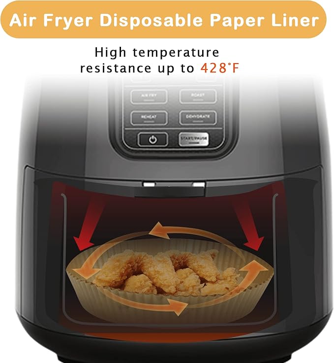 Air Fryer Liners for Ninja Air Fryer, 100 Pcs Disposable Paper Liner