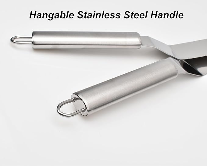 2 Pcs Dough Scraper and 3 Pcs Stainless Steel Cake Icing Spatula for Baking, Flexible Bowl Scraper Dough Cutter Bench Scraper for Cake Dough Bread Pastry Pizza