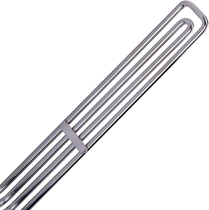 CLIVIA Deep Fryer Basket Only, 4 Pack Commercial Fry Baskets with Handle and Front Hooks, 13¼" x 6½" x 6" Frying Basket for Natural Gas Liquid Propane Deep Fryer