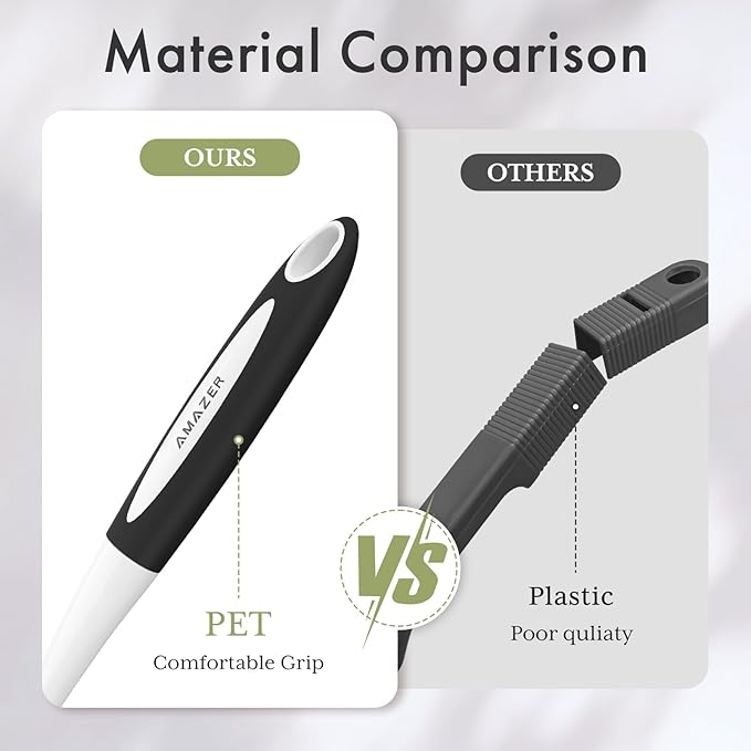 Amazer Dish Brush with Handle, 2 Pack Kitchen Scrub Brushes for Cleaning, Dish Scrubber with Stiff Bristles for Sink, Pots, Pans