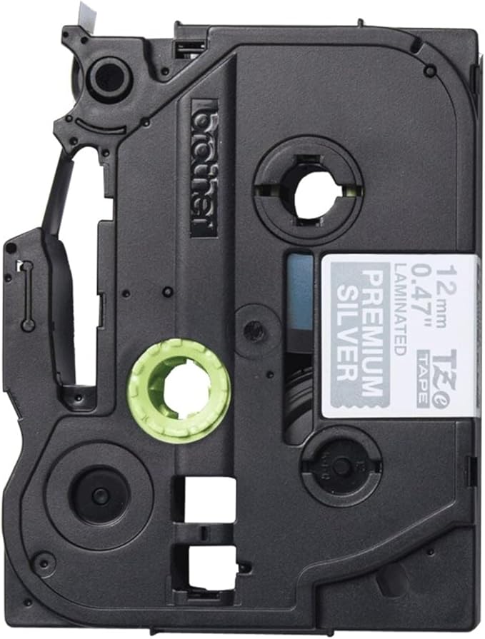 Brother Genuine P-touch TZe-PR935 White Print on Premium Glitter Silver Laminated Tape 12mm (0.47”) wide x 8m (26.2’) long, TZEPR935