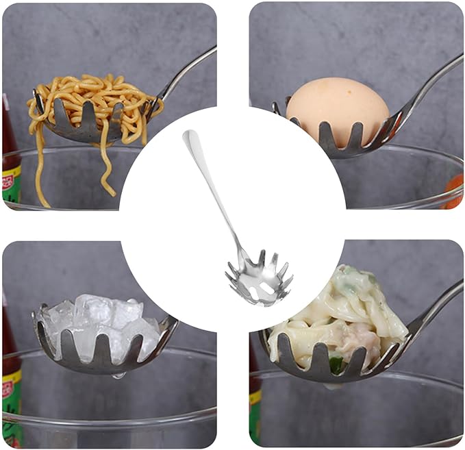 Noodle Spoon Steel Stainless Steel Pasta Spoon：spaghetti Spoon Spaghetti Server Pasta Fork - Spaghetti Fork for Home Kitchen Restaurant