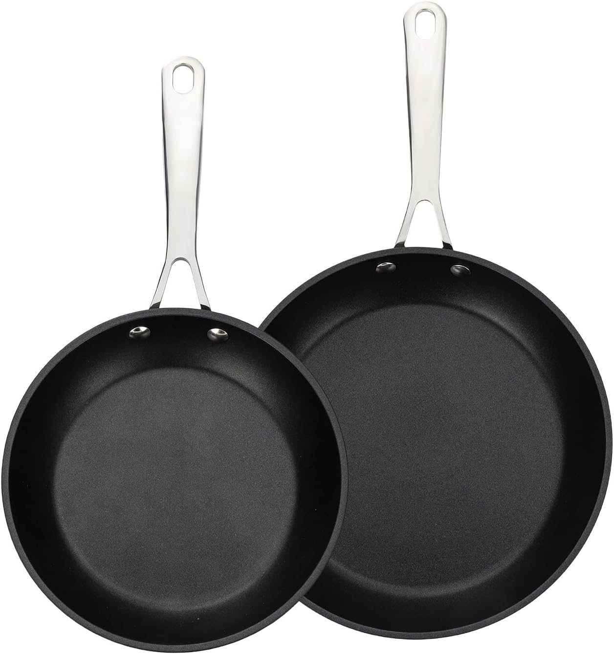 UCC LIFE Non Stick pots and pans set, 8" and 9.5" Kitchen Cookware Pot 2 Piece Set, Stainless Steel Handle, Bottom can Withstand High Temperatures Oven Broiler Safe 500F (PFOA PFAS PTFE Free)