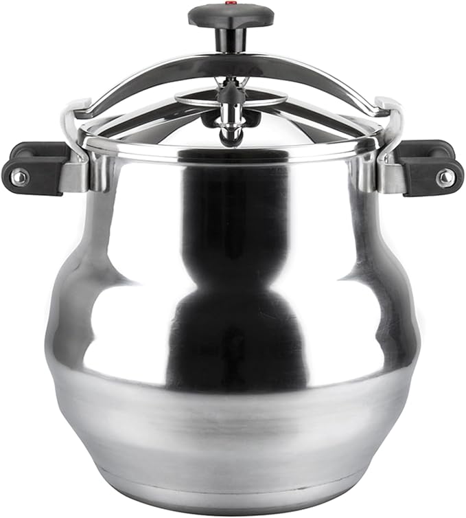 Magefesa Alustar 23.2-Quart Aluminum Pressure Cooker – Extra-Thick Construction, Thermodiffusion Base, 3 Safety Systems, Professional-Grade