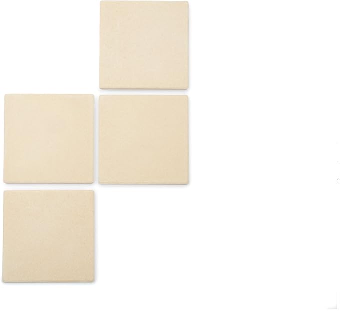 Outset 76176 Pizza Grill Stone Tiles, Light Brown, Medium, Set of 4