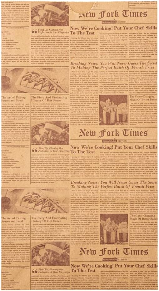 Restaurantware Bag Tek 6 Lb Disposable Lunch Bags 100 Sturdy Take Out Bags - Flat Bottom Microwavable Kraft Newsprint Design Paper Bags Freezable Great For Restaurants Cafes And Bakeries