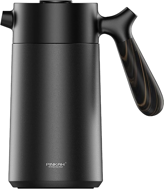 Stainless Steel French Press Coffee Maker, Double Walled Insulated Coffee & Tea Maker with Filter (Matte Black, 32 Ounce)