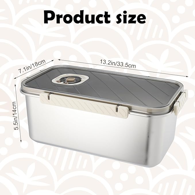 Bread Box for Homemade Bread, Time Recording Bread Storage Container with Lid, Airtight Fresh Bread Holder bin For Kitchen Countertop, Dishwasher Safe