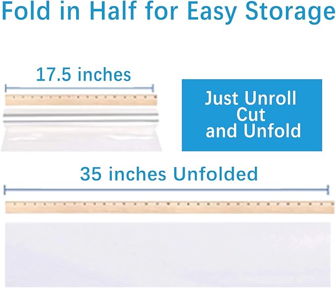 JOYIT 110 ft Cellophane Wrap Roll (35 in x 110 ft) - 3 Mil Thickness, Clear Bags, Wrapping Paper for Flower Gift Baskets (35" fold into 17.5")