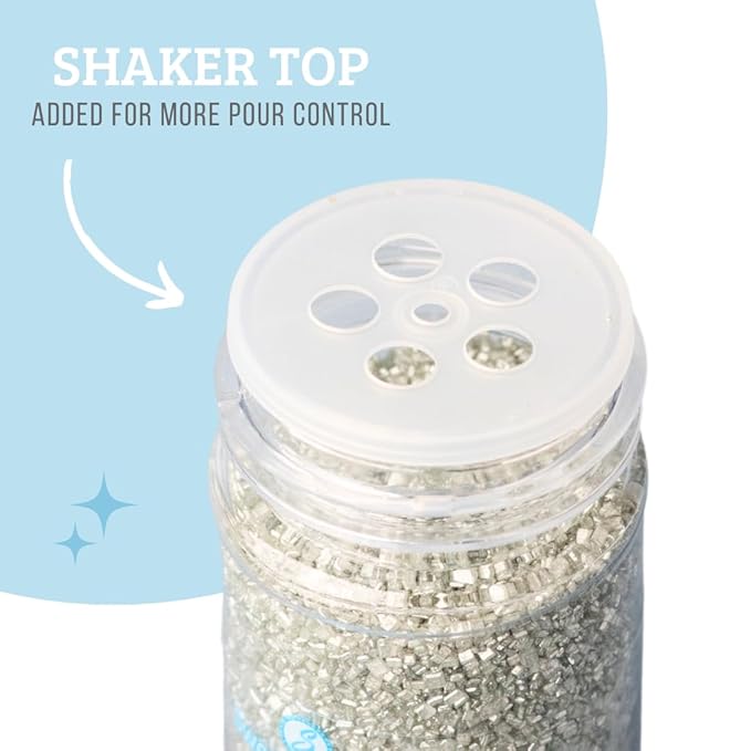 Sweets Indeed Sprinkles, Edible Sprinkle Sugar Mix, Perfect for Cake Decorations, Baking, Ice Cream, Cookies, Cupcake Topper, 5 ounces (Silver)