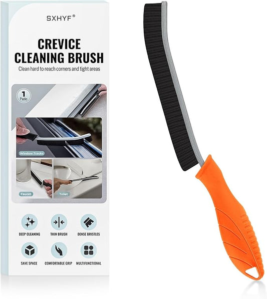 SXhyf Crevice Cleaning Brush - Grout Scrub Brush, House Cleaning Supplies, Gap Cleaning Tools, Home Essentials, Gifts for Women Men, Hard Bristle Crevice Cleaner Brush for Household Use, Bathroom