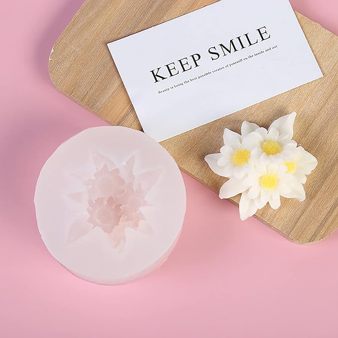 Daisy 4 Pack Flower Molds - Peony, Rose, 3D, Silicone Resin & Clay Molds for Craft Supplies