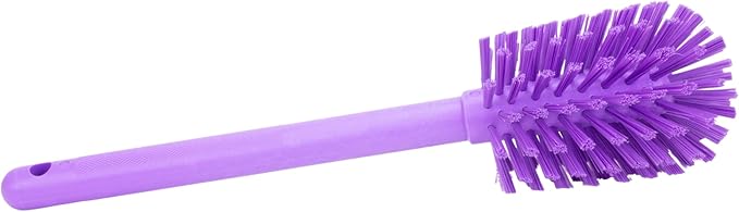 SPARTA Large Water Bottle Brush Ideal for Wide-Mouth Jars, Bottles and Tumblers, Dishwashing Tool with Handle for Home and Commercial Kitchens, Plastic, 12 Inches, Purple, (Pack of 6)