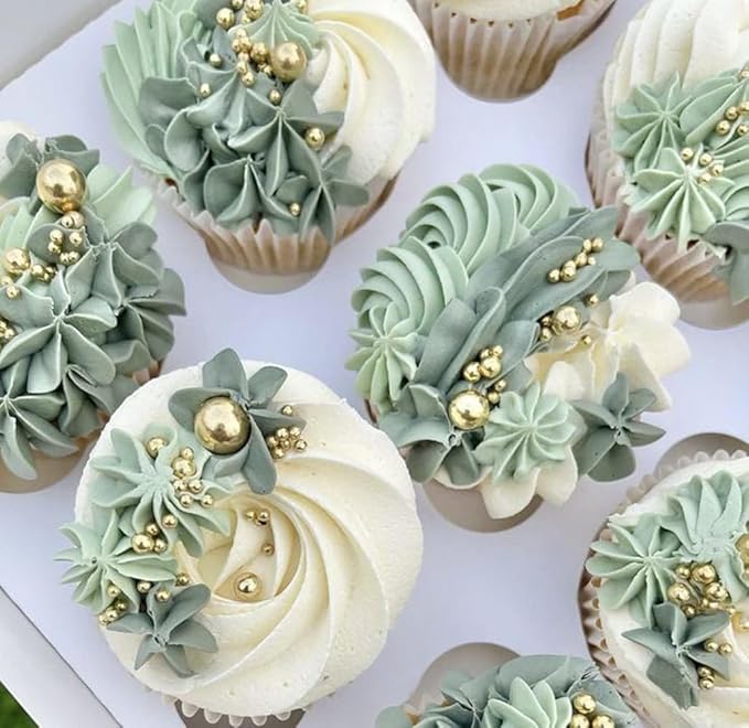 Gold Pearl Sugar Sprinkles 3.9 oz, 4mm Candy Pearls Ideal for Baking, Cake and Cupcake Toppers, Cookie Decoration, Ice Cream Topping, Wedding Shower Valentines Halloween Christmas