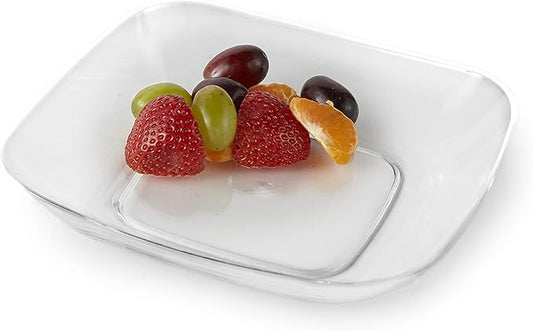 Huang Acrylic Small Square Plate | Dish For Dinning, Serving, Hosting | Durable Construction, Easy to Clean Premium Acrylic