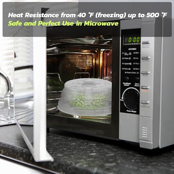 Microwave Plate Cover Microwave Splatter Cover Silicone Microwave Plate Cover Dish Covers for Microwave Oven Cooking Anti-Splatter Guard Lid