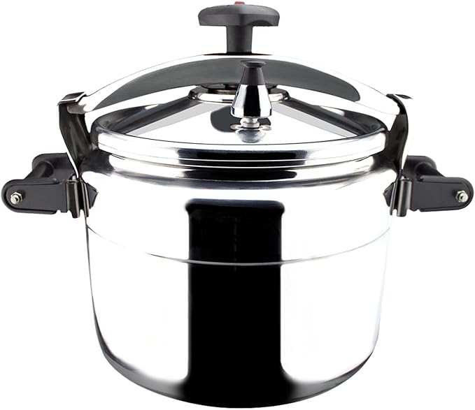 MAGEFESA Chef 16-Quart Aluminum Pressure Cooker – Stainless Steel Lid, Thermodiffusion Base, 3 Safety Systems, Fast & Even Cooking