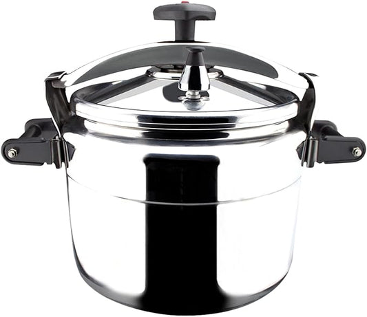 MAGEFESA Chef 16-Quart Aluminum Pressure Cooker – Stainless Steel Lid, Thermodiffusion Base, 3 Safety Systems, Fast & Even Cooking