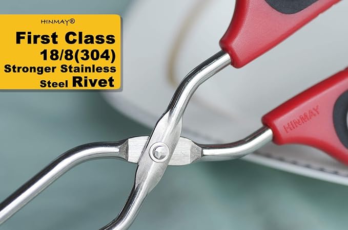 Stainless Steel Scissor Tongs 10-Inch and 12-Inch Set, Set of 2