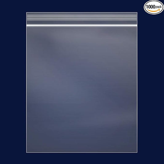 iMailer - 1000 Count - 8" x 10" Zip Bags - Clear Reclosable Zip Plastic Poly Bags 2 Mil with Resealable Lock Seal Zipper for Art Prints, Brochure, Photoes, Handicraft Gift