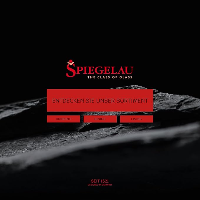 Spiegelau Style Red Wine Glasses, Set of 4, European-Made Lead-Free Crystal, Classic Stemmed, Dishwasher Safe, Professional Quality Red Wine Glass Gift Set, 22.2 oz