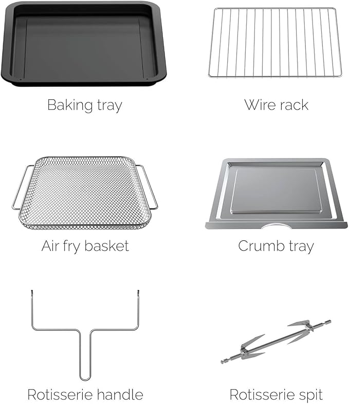 MOI 1700W Air Fryer Toaster Oven - Convection Toaster Oven Air Fryer Combo with 12 Presets - Countertop Ovens for Baking & Frying with Digital Display, Dual Heating, Rotisserie & Dehydrate Function