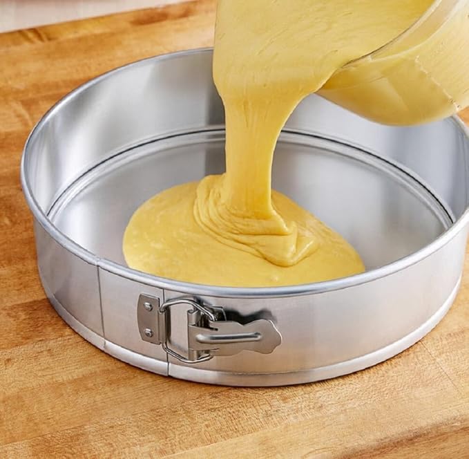 Soro Essentials- 11' x 3'' Deep Aluminum Round Spring Form Pan- Leak Proof Cheesecake Pan Spring Form Pans with Removable Bottom and Quick Release Latch for Baking Cheesecake Cakes