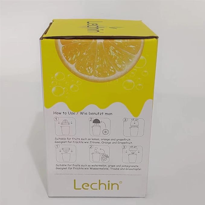 Hand Juicer - Citrus Juicer with Lemon Shape - Hand Lemon Juicer with Two Press Options for Different Fruits (Pink)