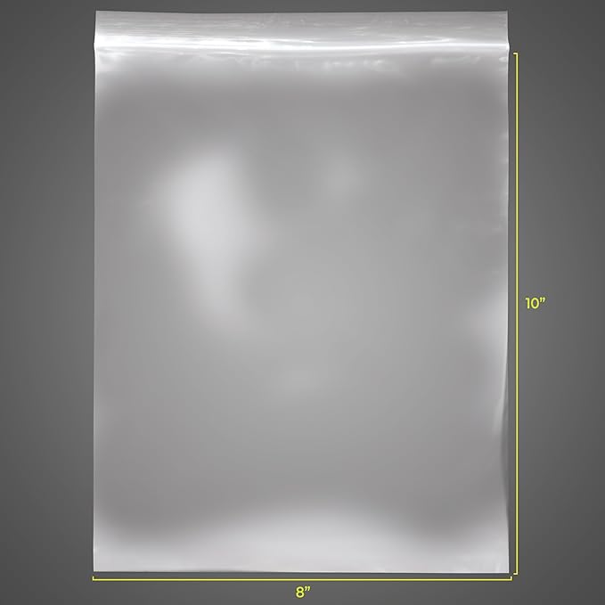 SNL | 8" X 10" - 2 MIL - 1,000 Bags | Large | Strong | Zipper Lock Reclosable, Clear, Disposable, Plastic Bags, For Food and Storage