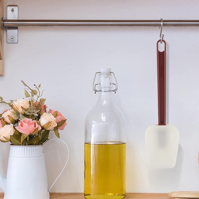 Commercial Spoonula Rubber Spatula Set, High Heat Spatula Spoon 9.5 Inches, Commercial Spatula for Cooking, Rubber Spatula Set Resistant to 500℉ (2 Spoonulas 14"/M)