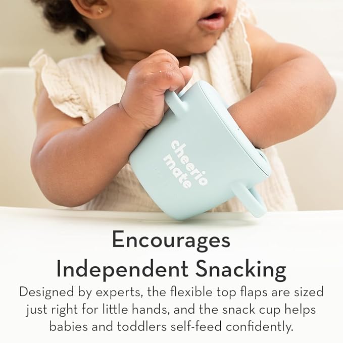 Snack Cups for Toddlers by Bella Tunno, Set of 2 Silicone Spill Proof Food Containers with Lids, Babies & Kids 6-12 Months, Love First Bite & Snack Queen