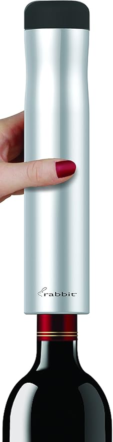 Rabbit Automatic Electric Corkscrew - Hands-Free Wine Opener with Integrated Foil Cutter, Rechargeable Cordless Electric Bottle Opener for All Cork Types - Barware Essential & Kitchen Tools