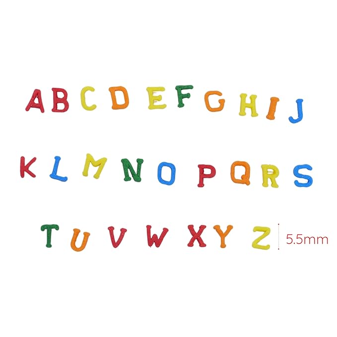 Bakerpan Quins Alphabet Sprinkles for Cake Decorating - 6.1 Ounces - ABC Edible Confetti Sprinkles for Cupcakes, Ice Cream, Cookies, Cakes