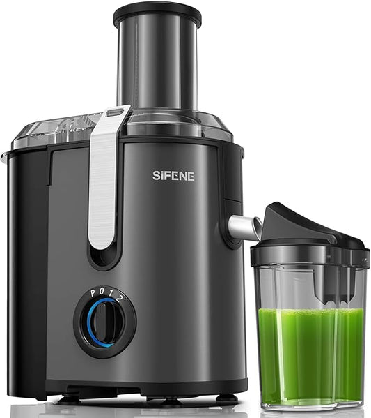 SiFENE Juicer Machine, 800W Centrifugal Juicer with 3.2" Big Mouth for Whole Fruits and Veggies, Juice Extractor Maker with 3 Speeds Settings, Easy to Clean
