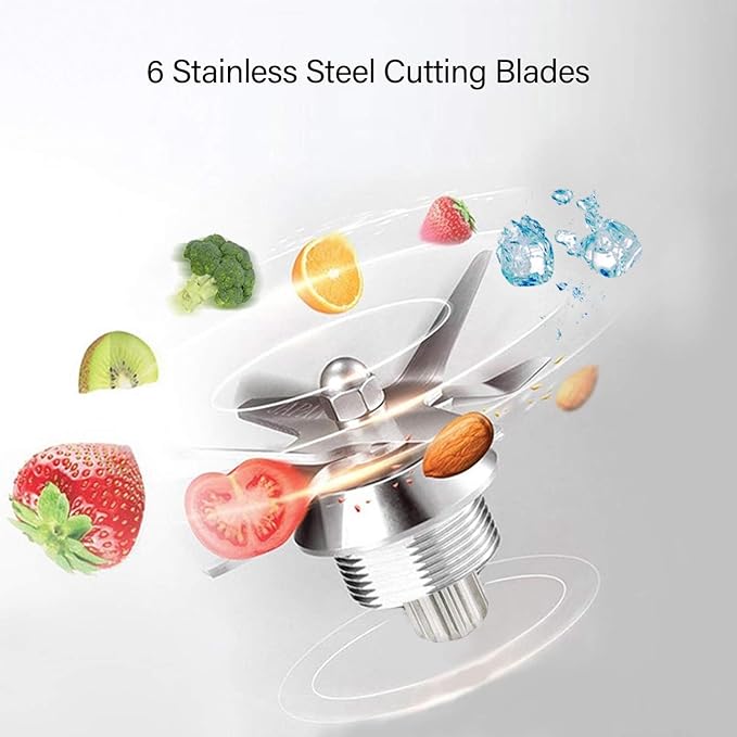 BioloMix Professional Countertop Blender - High Power 2200W Blender for Kitchen, Commercial, Smoothies, Frozen Fruits, Soup, Juice